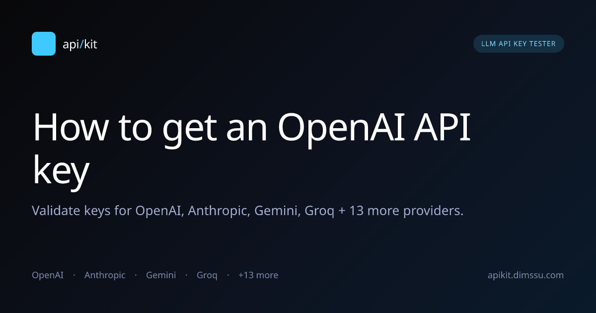 How to get an OpenAI API key | APIKit