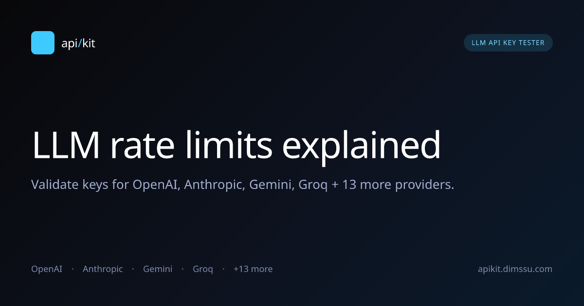 LLM rate limits explained | APIKit