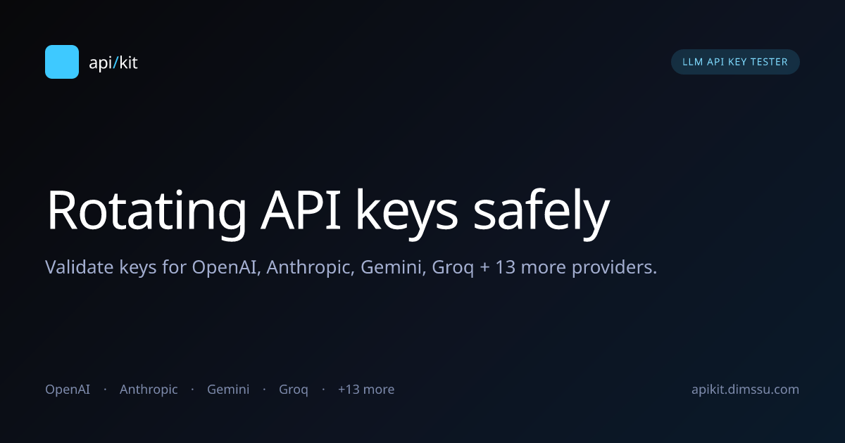 Rotating API keys safely | APIKit